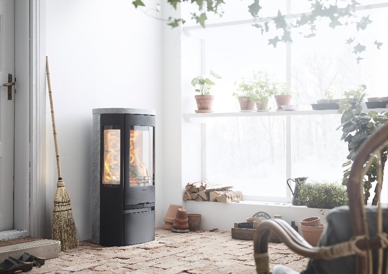 Contura 856 negro - Puerta de hierro fundido