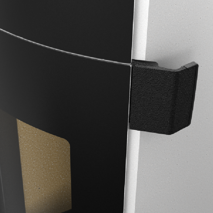 Grâce à la poignée ergonomique, l’ouverture et la fermeture en toute sécurité de la porte du foyer est un jeu d’enfant.