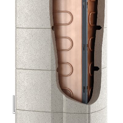 Op de T-LINE PLUS wordt een AQUA MODULE tussen het accumulatieblok en de buitenbekleding geplaatst.