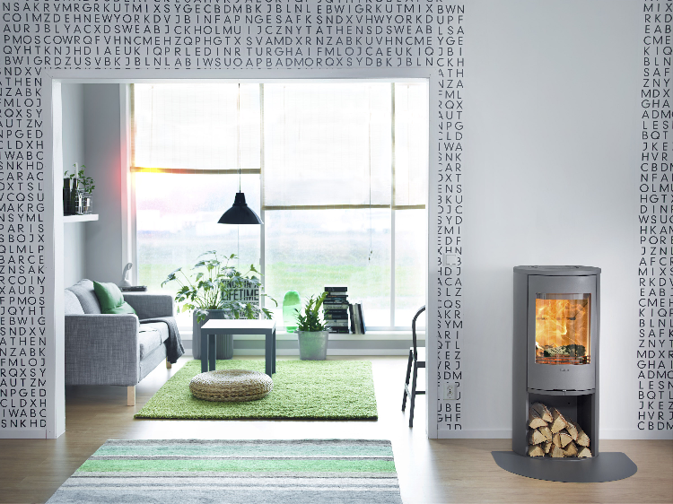 Contura 510 gris - Porte en fonte, plateau supérieur en fonte