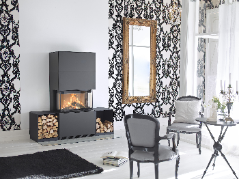 Contura i51 version noir avec casier stockage de bois