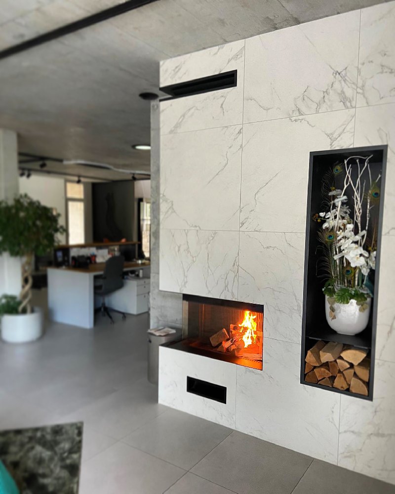 Corner fireplace Luna Diamond 900CL - Carron-Lugon