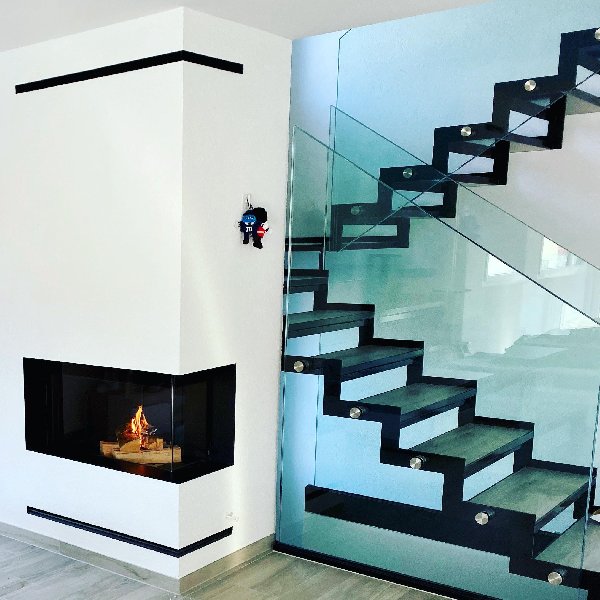 Corner fireplace Luna Diamond 1100CR - Carron-Lugon