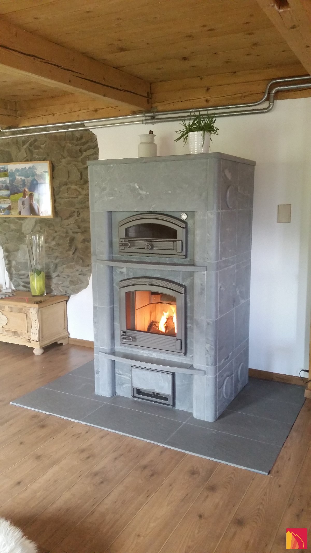 Masonry heater Tulikivi TLU2000/91 - Carron-Lugon