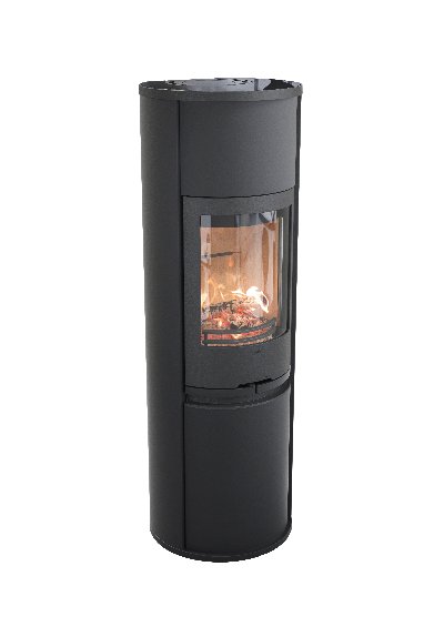 Contura 690 preto - Porta de ferro fundido, chapa superior de vidro