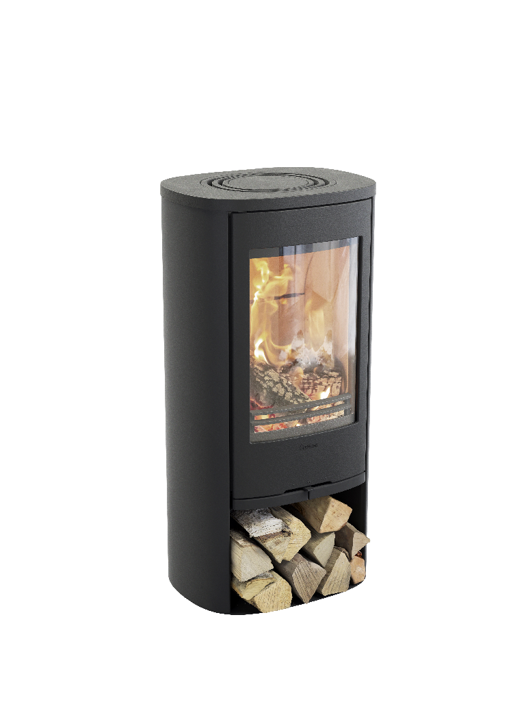 Contura 810 black - Cast iron door, lacquered aluminium top plate