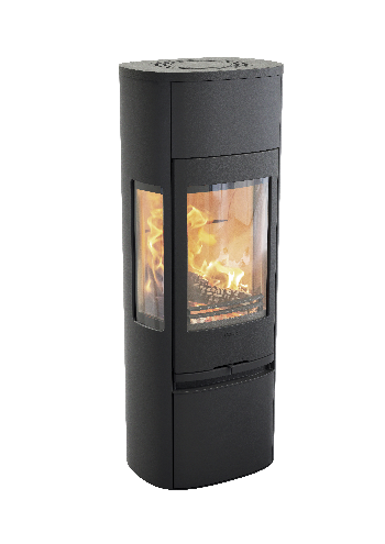 Contura 896 noir - Porte en fonte, plateau supérieur en aluminium laqué