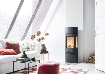 Contura 896 noir - Porte en fonte, plateau supérieur en aluminium laqué