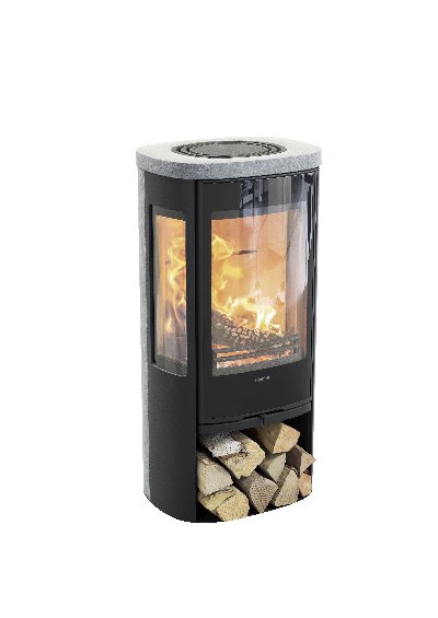 Contura 856 negro - Puerta de cristal