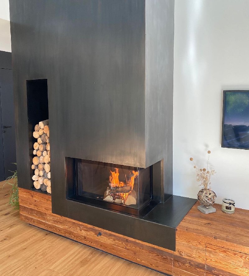 Luna Diamond 900CL wood burning fireplace - Carron-Lugon