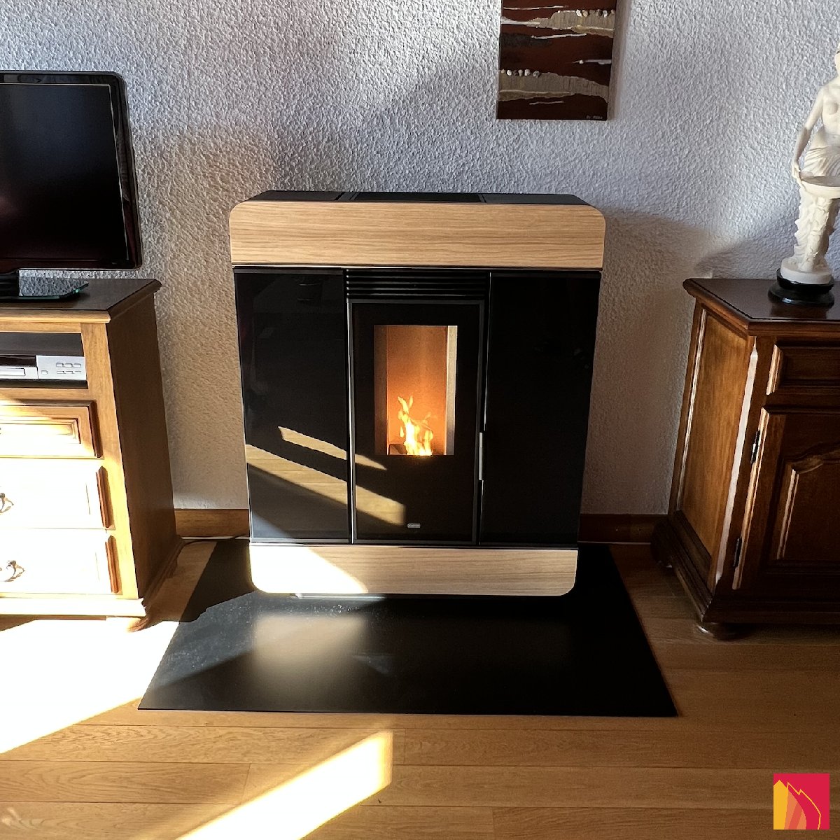 Klover Diva Wood Rovere Pellet Stove - Carron-Lugon