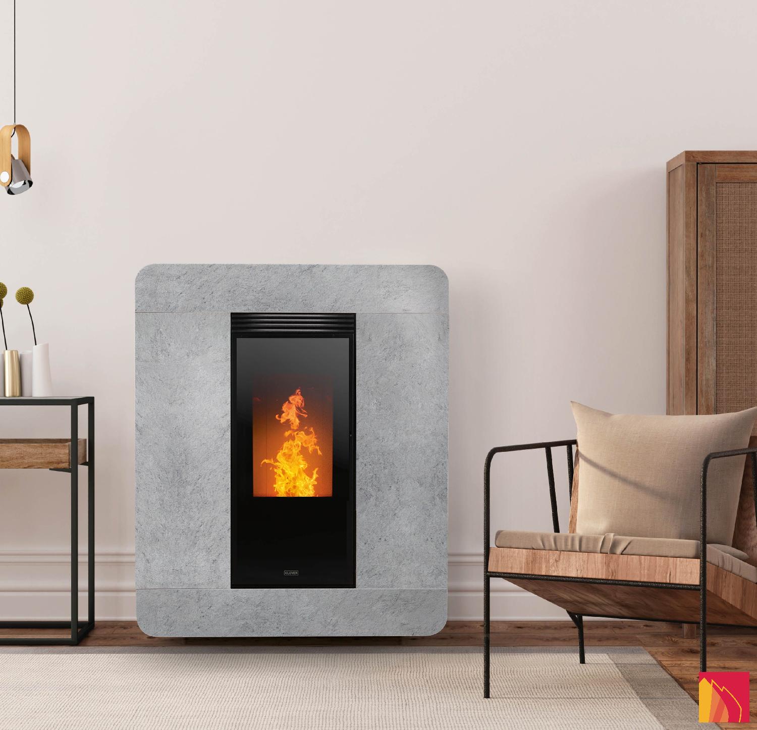 Klover DIVA STONE MULTIAIR Poêles à pellets avec air canalisable — free download