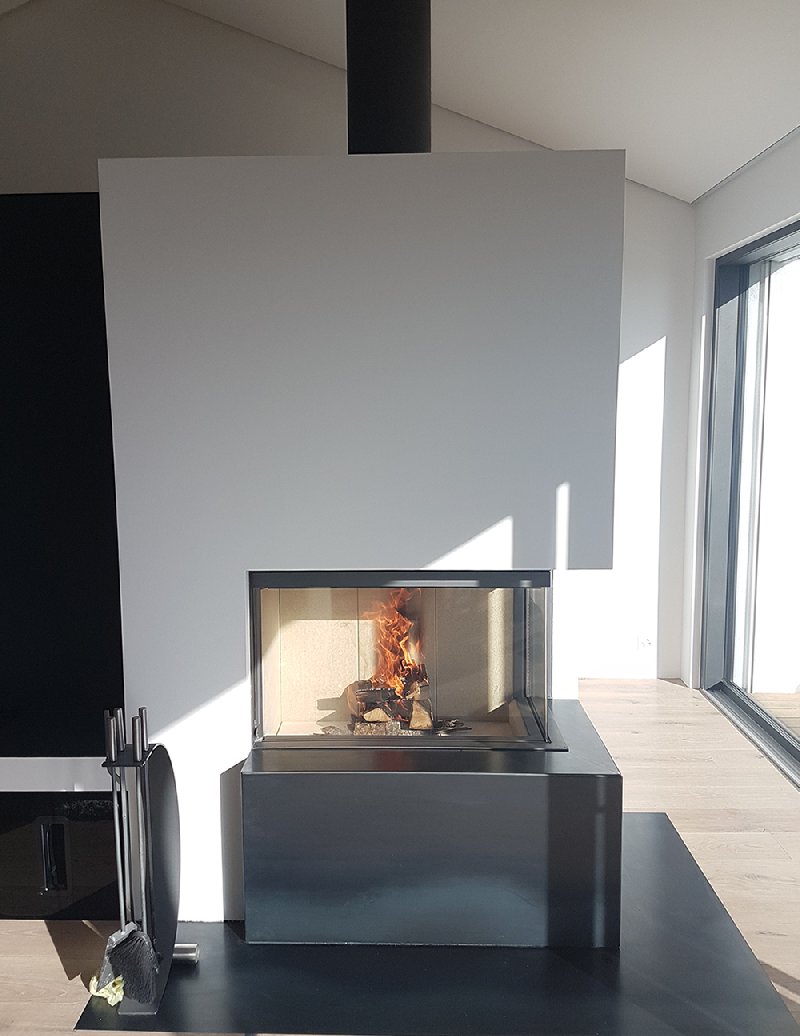 Fireplace with side window Attika Pure 90 - Carron-Lugon